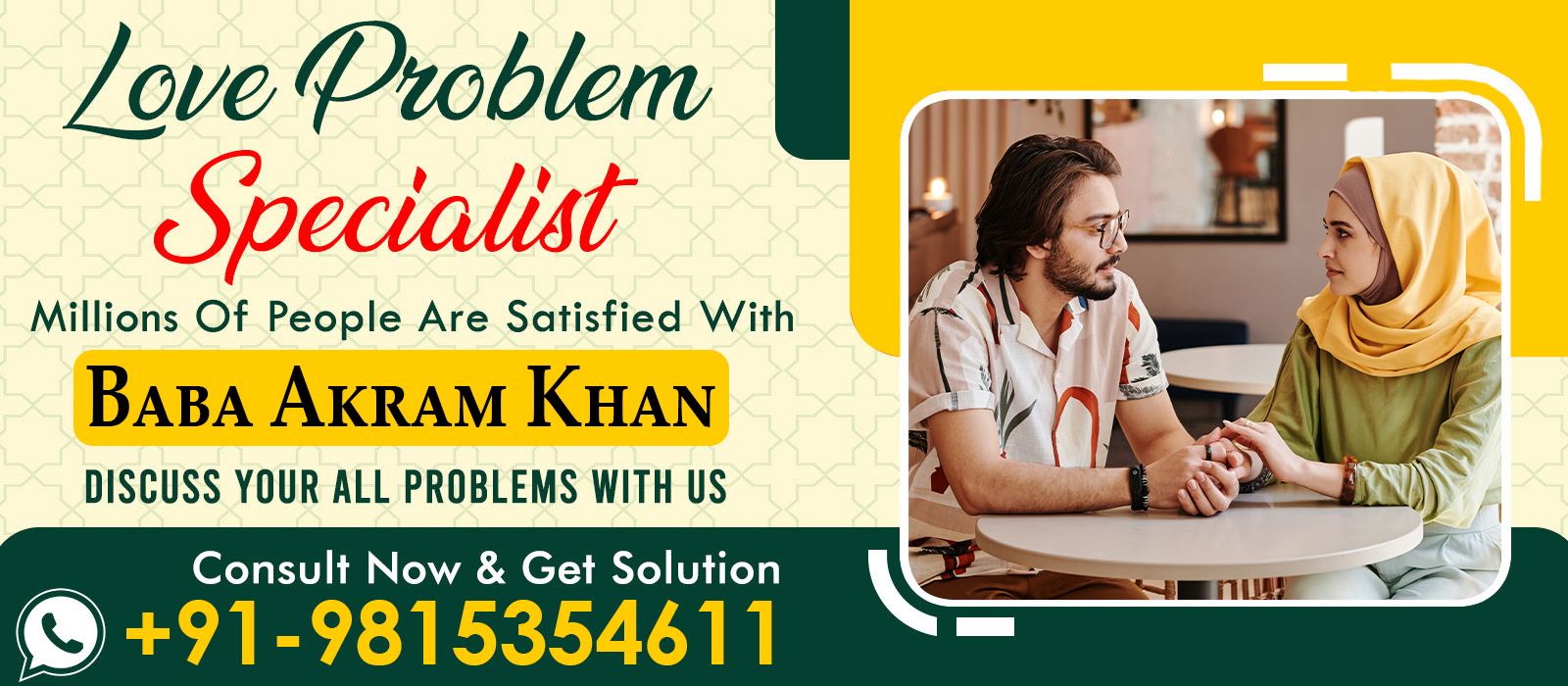 Astrologer Baba Akram Khan Ji +91-9815354611 banner-1